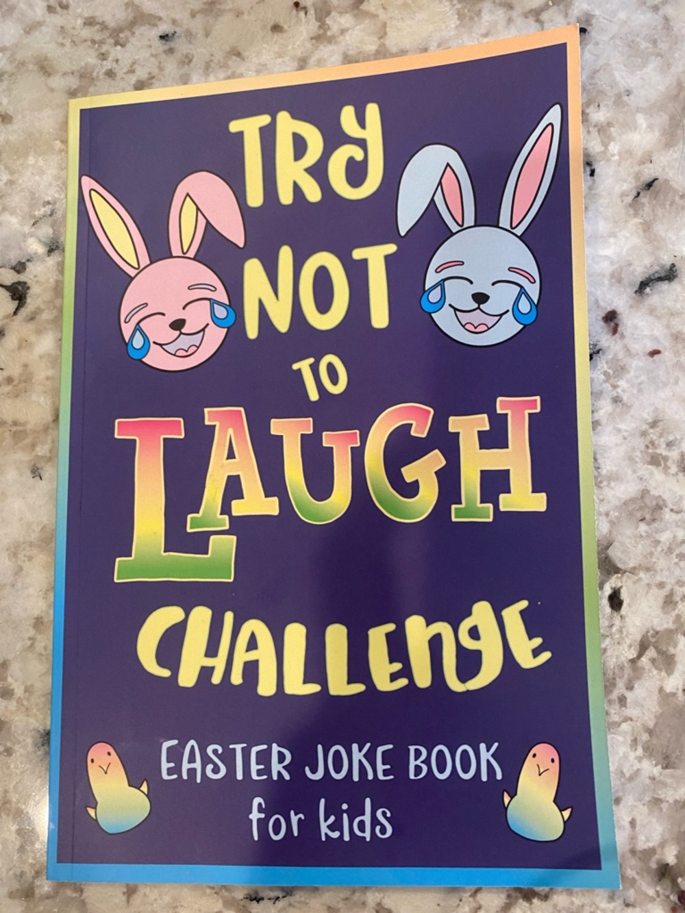 Try Not to Laugh Challenge — Easter Joke Book (Purple, Pastel Accents)